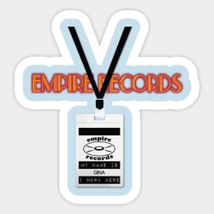 Empire Records Employee Badge - Gina Sticker